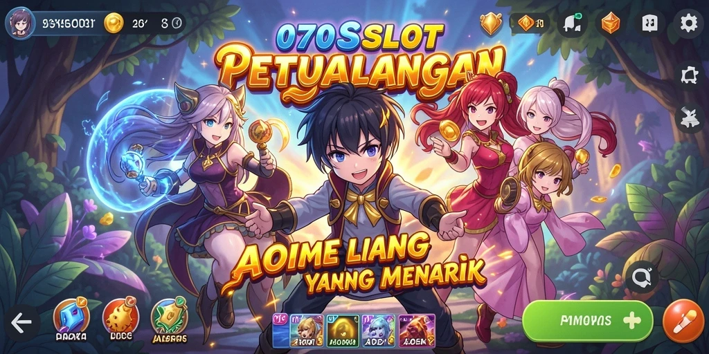 Tampilan menarik dari gameplay Anime di 070SLOT.
