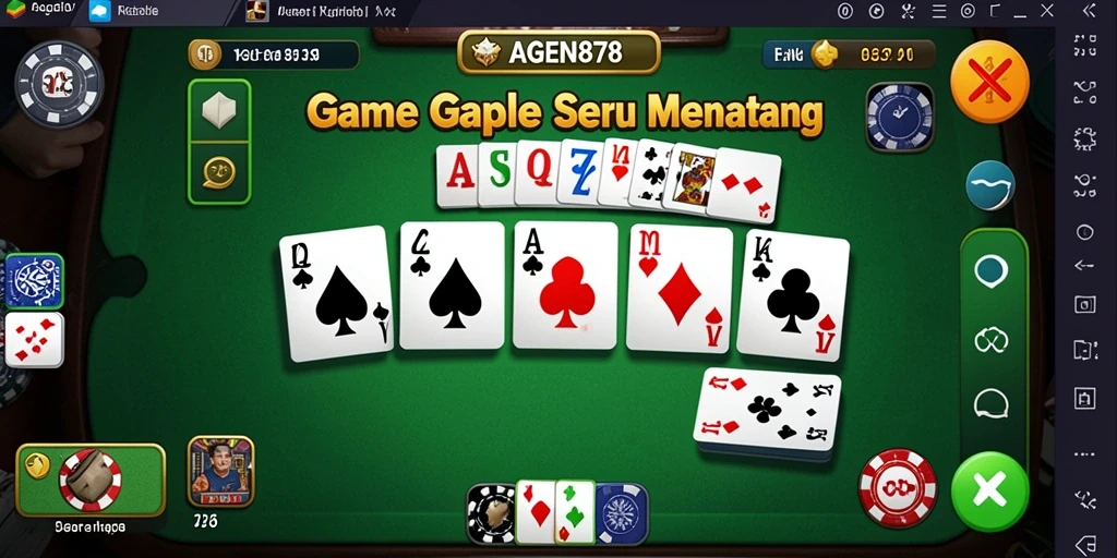 Tampilan gameplay seru dari AGEN878 dalam permainan Gaple.