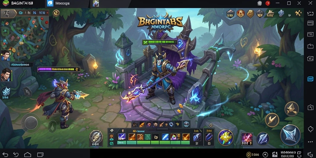 Tangkapan layar permainan BAGINTA168 menunjukkan aksi seru dalam dunia MMORPG.