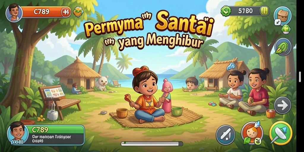 Tampilan gameplay C789 yang menarik dan penuh warna.