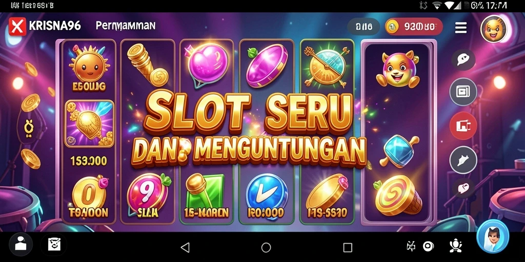Tangkapan layar gameplay menampilkan serunya bermain KRISNA96 Slot.