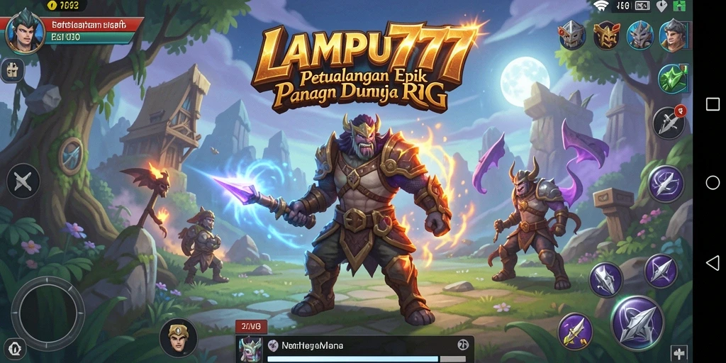 Tangkapan layar gameplay LAMPU777 yang menunjukkan pertarungan epik.
