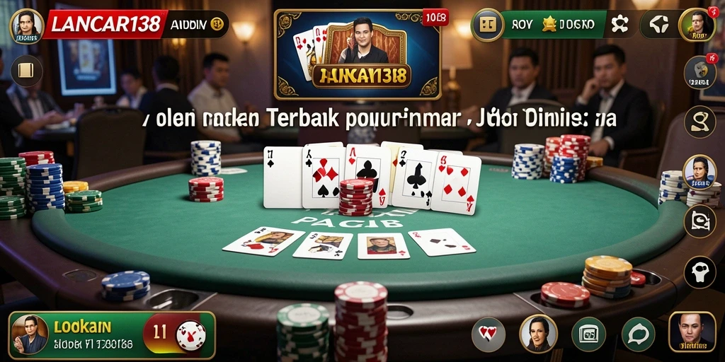 Tampilan gameplay LANCAR138 dengan pemain poker beraksi.