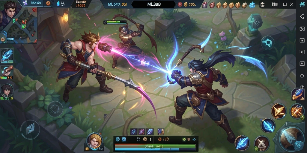 Tangkapan layar gameplay <strong>MLBB8</strong> yang menarik dan intens