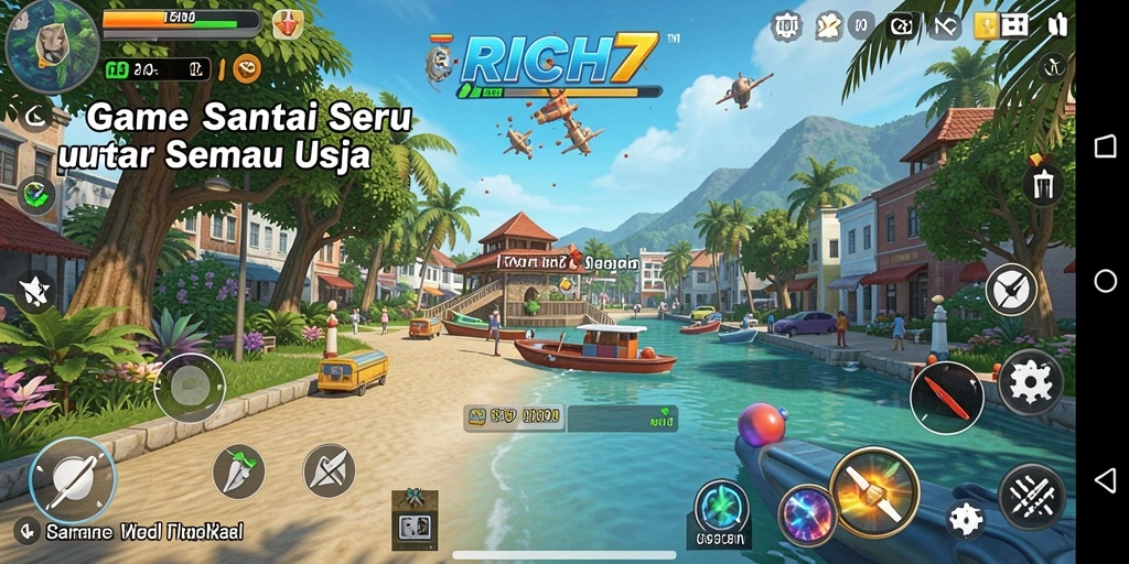 Tampilan gameplay RICH7 yang seru dan mengasyikkan.